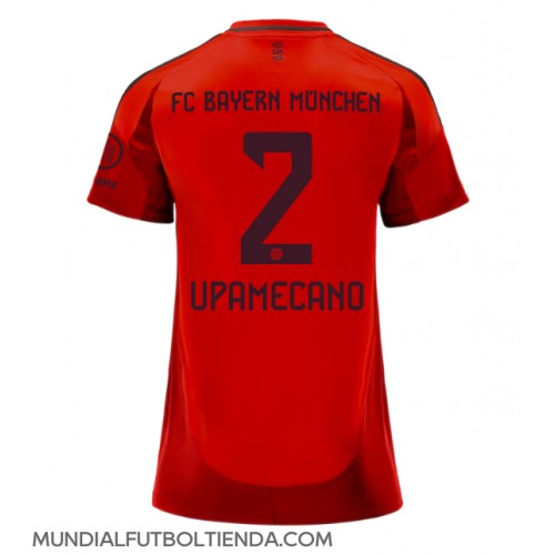 Camiseta Bayern Munich Dayot Upamecano #2 Primera Equipación Replica 2024-25 para mujer mangas cortas